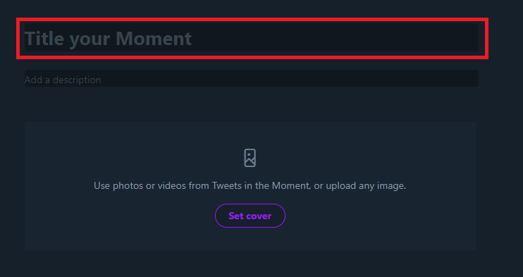 Twitter Moment Title