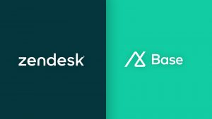 Zendesk and Base CRM logos - Mobile App for Sales, customer service, and technical support.