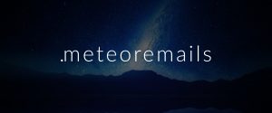 Meteor Emails Logo, a free cold email tool by Adam Trojańczyk